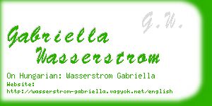 gabriella wasserstrom business card